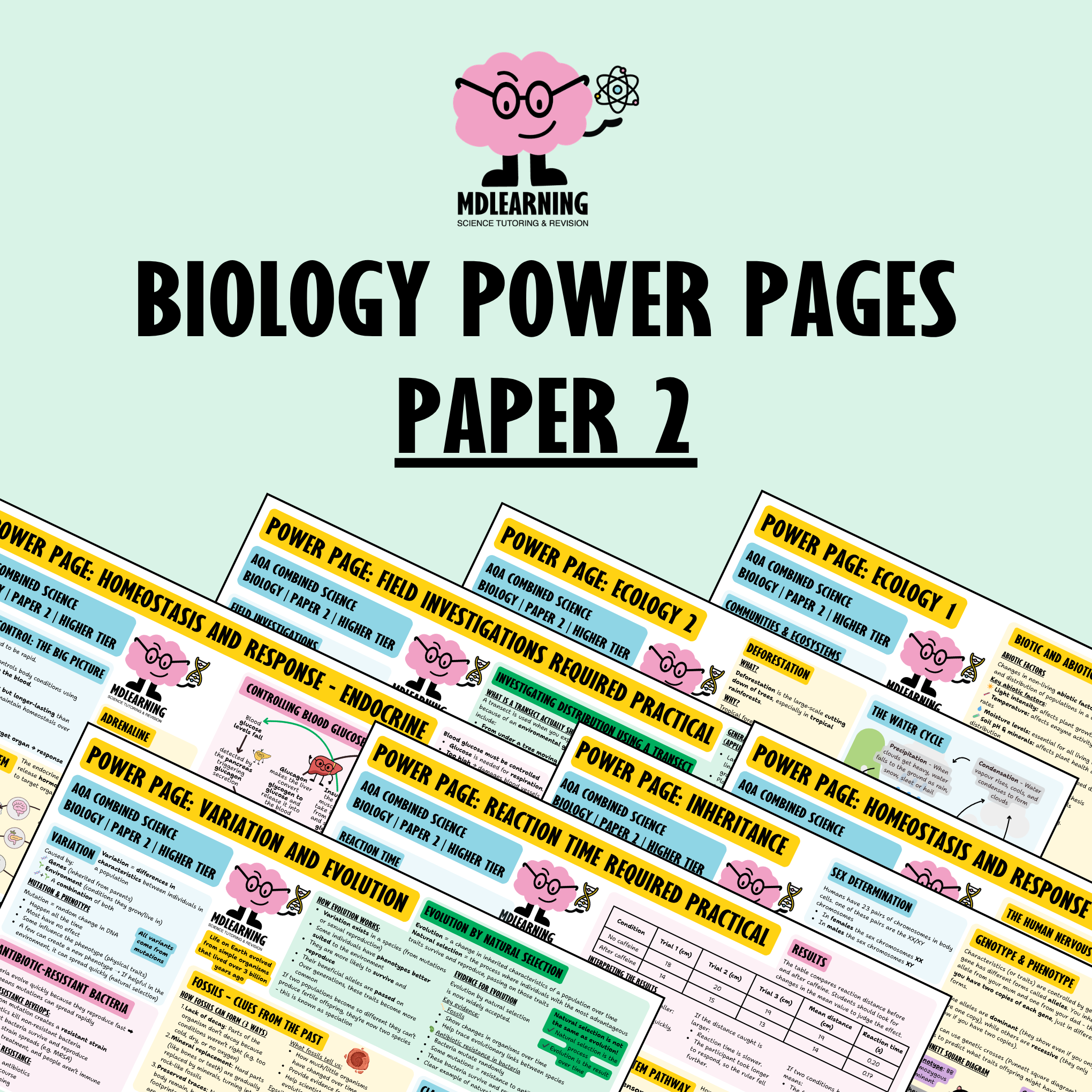 Biology Power Pages - Paper 2