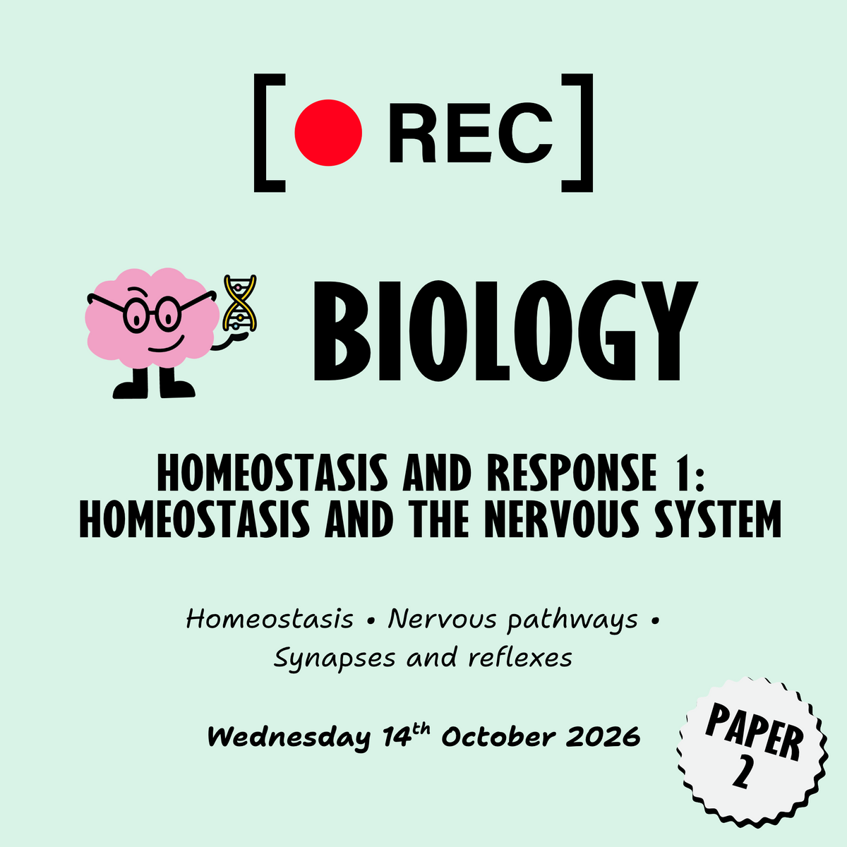 Homeostasis and response 1: Homeostasis and the Nervous System
