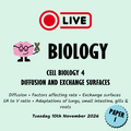 Cell Biology 4: Diffusion and Exchange Surfaces
