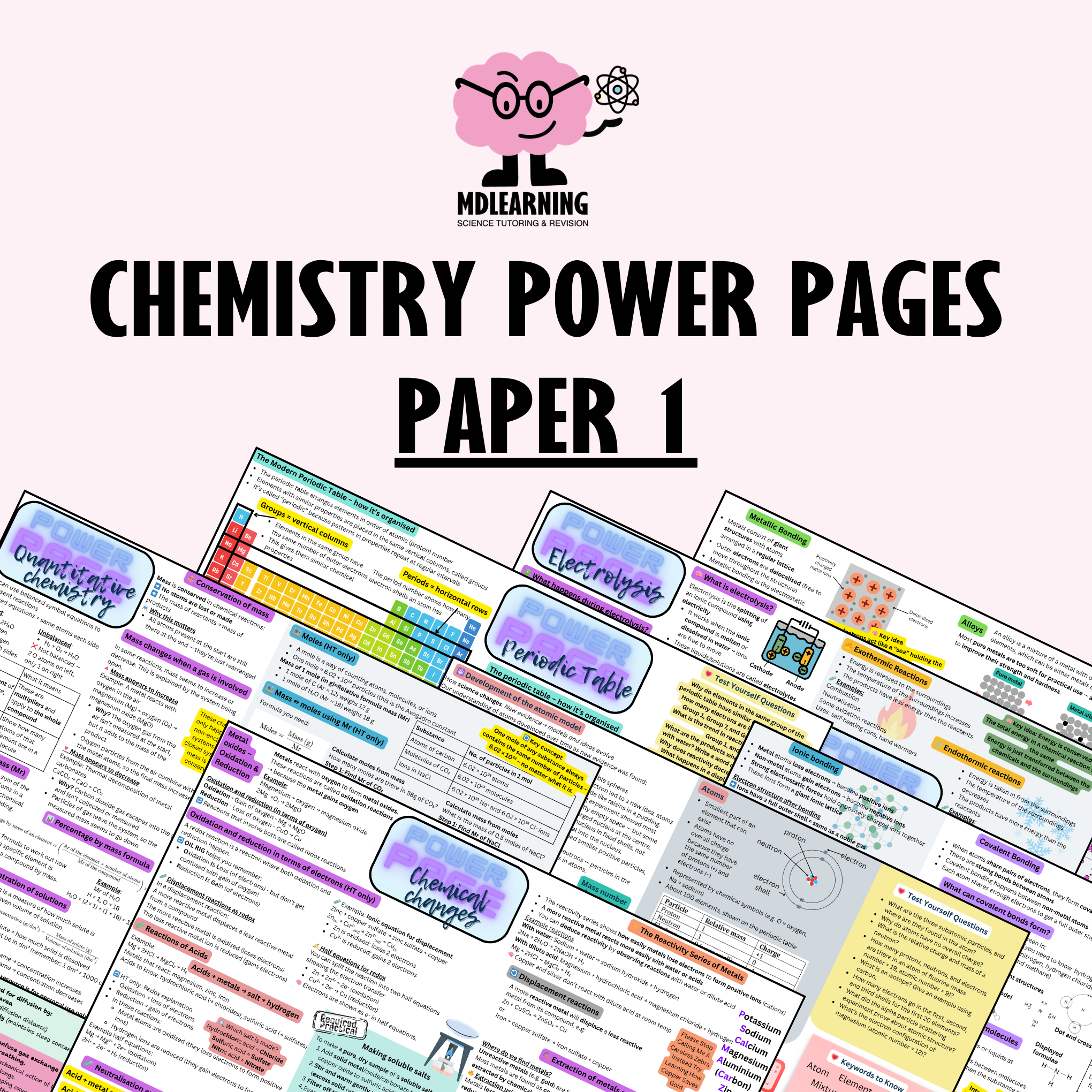 Chemistry Power Pages - Paper 1