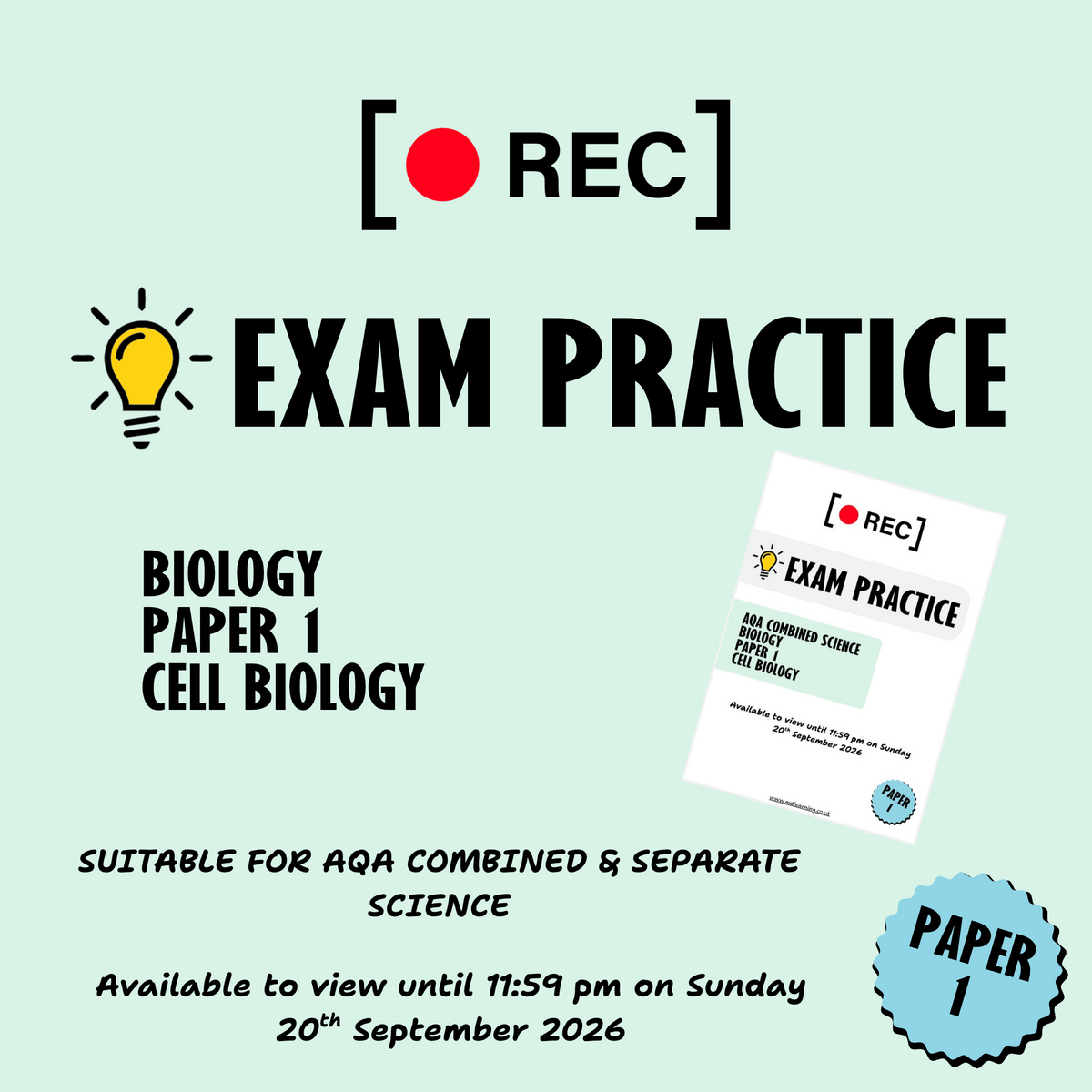 Weekly GCSE Science Exam Practice – Cell Biology