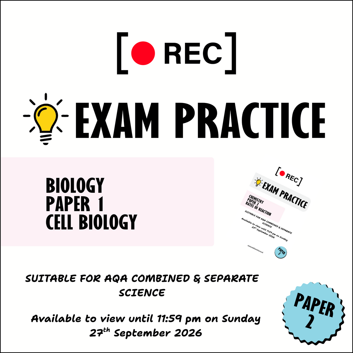 Weekly GCSE Science Exam Practice – Rates of Reaction