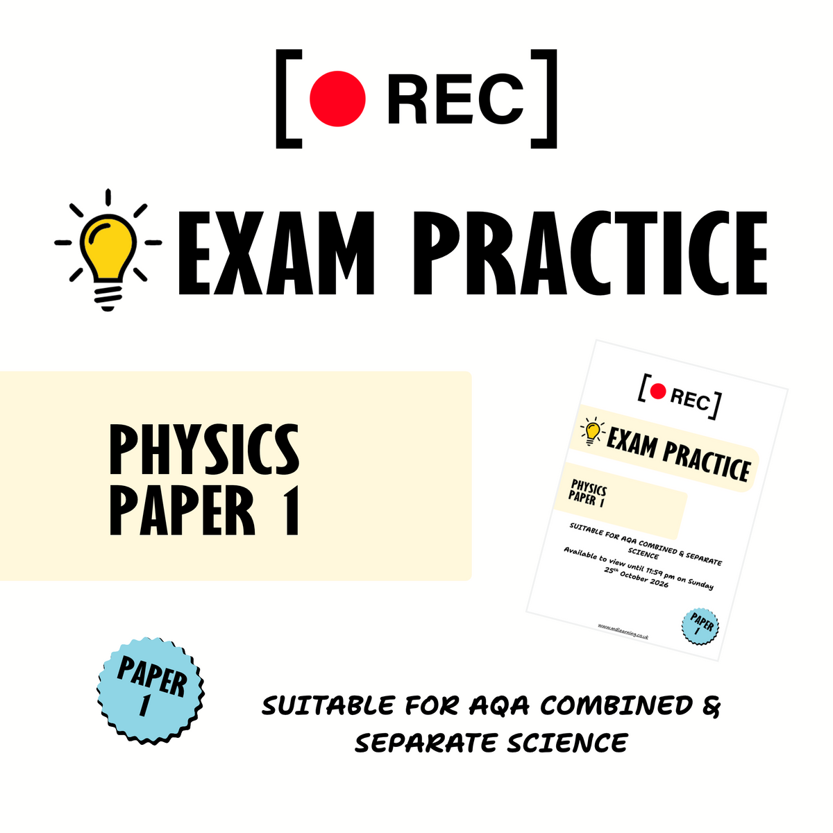 Weekly GCSE Science Exam Practice – Physics Paper 1
