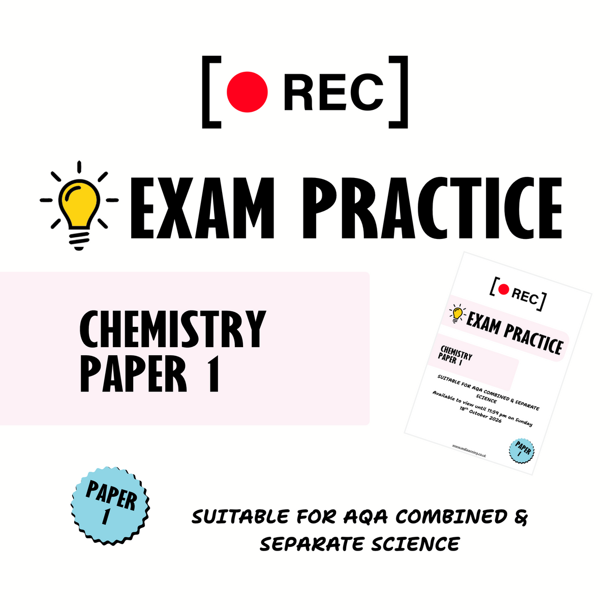 Weekly GCSE Science Exam Practice – Chemistry Paper 1