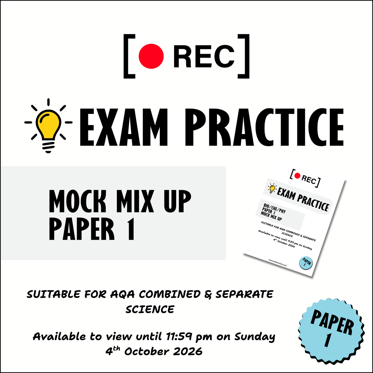 Weekly GCSE Science Exam Practice – Mock Mix Up