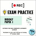 Weekly GCSE Science Exam Practice – Biology Paper 1