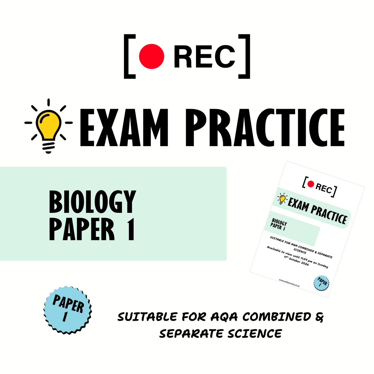 Weekly GCSE Science Exam Practice – Biology Paper 1