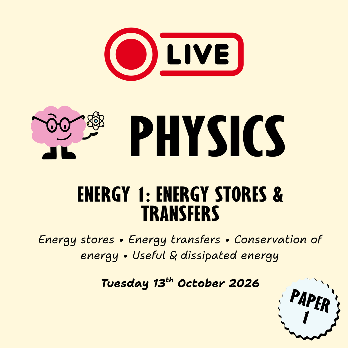 Energy 1: Energy Stores & Transfers