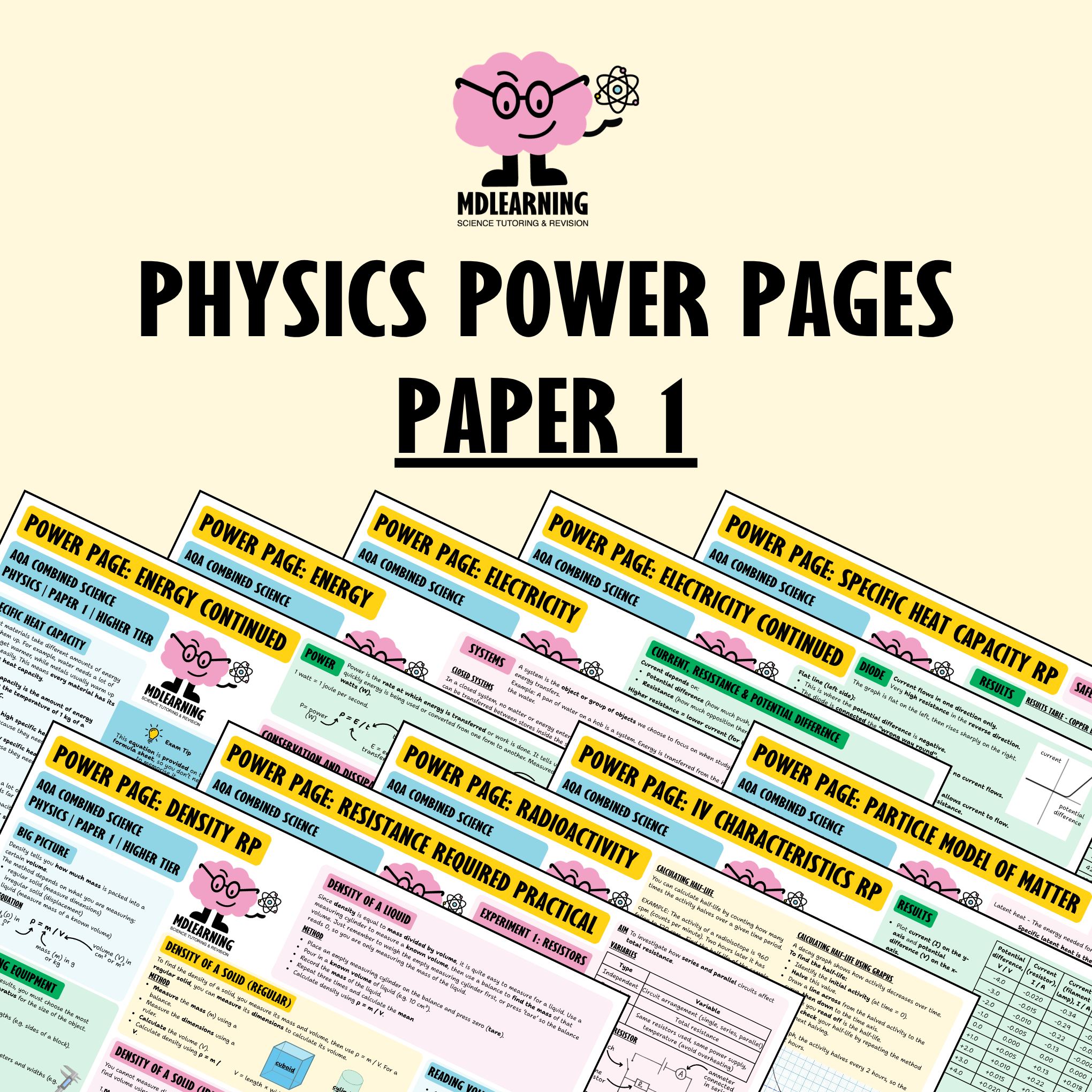 Physics Power Pages - Paper 1