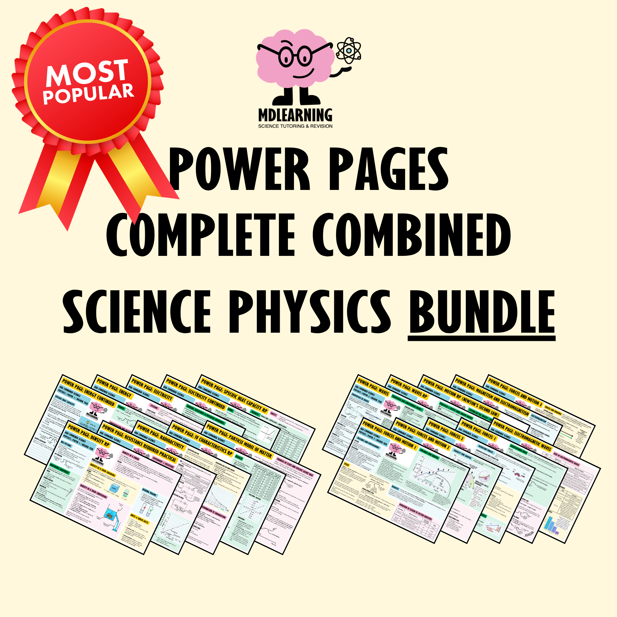 Physics Power Pages - Paper 1&2 BUNDLE