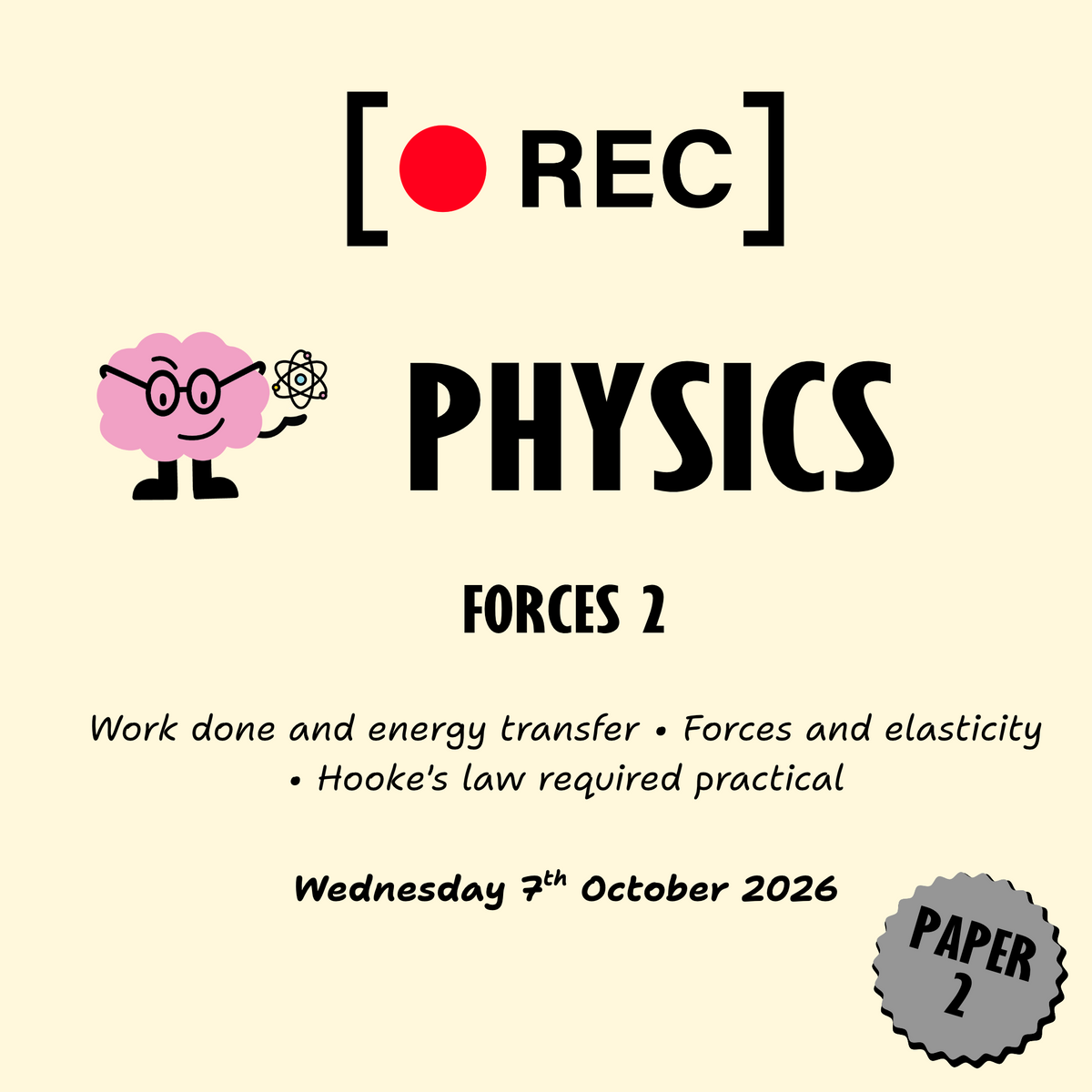 Forces 2: Work done and elasticity